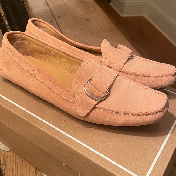 Prada Women's Light Pink Suede Loafers - Picture 5 of 9